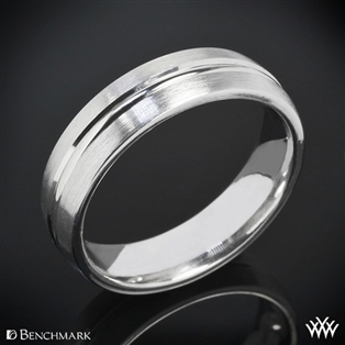 Benchmark Split Satin Wedding Ring